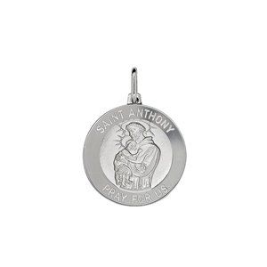 925 Sterling Silver Saint Anthony Medal Pendant Charm Italy